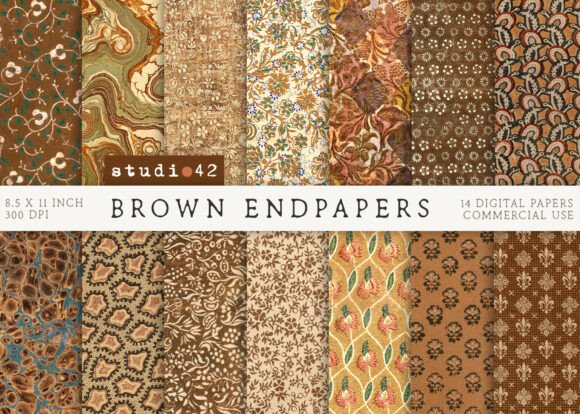 Antique Brown Marbled End Paper: A Designer's Secret Weapon