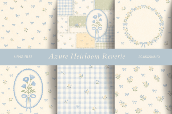 Azure Heirloom Reverie: A Design Asset for Timeless Branding
