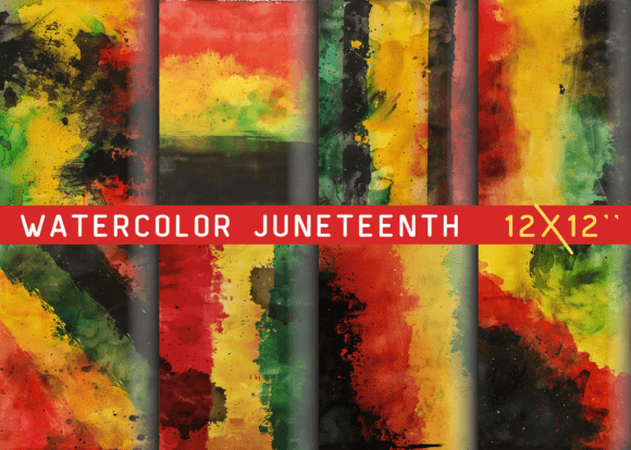 Celebrate Culture with Juneteenth Day Watercolor Textures