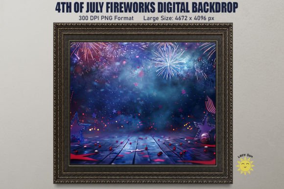 Celebrate with a 4th of July Fireworks Digital Backdrop