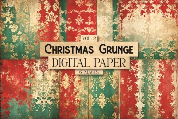 Christmas Grunge Digital Paper Vol. 2: A Designer's Texture Toolkit
