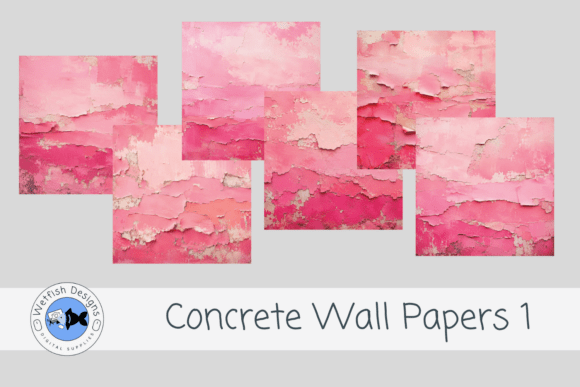 Concrete Wall Papers 1: Bold Pink Textures for Creative Projects
