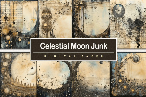Designing with the Stars: Using the Celestial Moon Junk Journal Collection