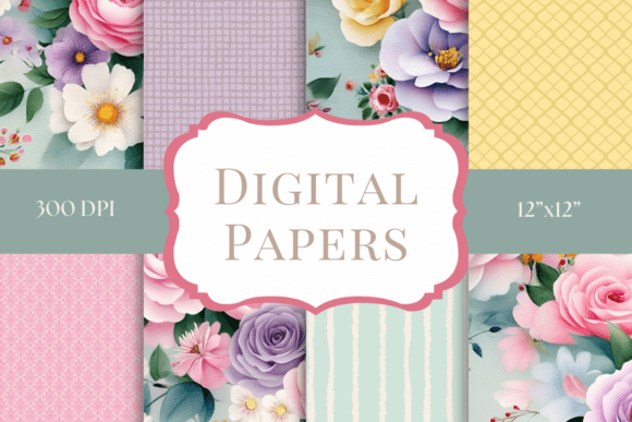 Embrace Gentle Elegance with Spring Pastel Floral Digital Papers