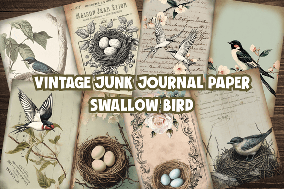 Enchanting Vintage Swallow Junk Journal Paper: A Creative Guide