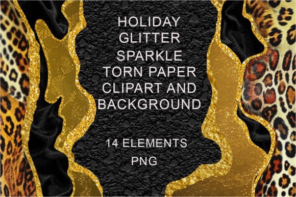 Gold Leopard Glitter Torn Paper: Elevate Your Creative Projects