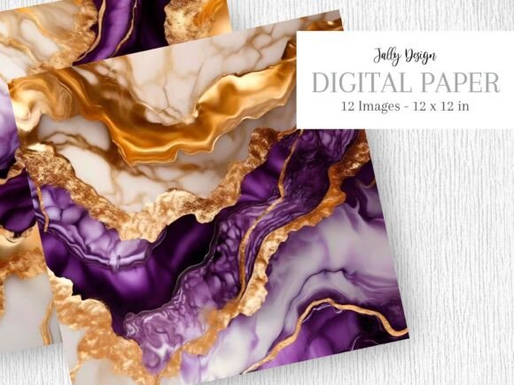 Infuse Sophistication: The Allure of Royal Purple Luxury Alcohol Ink Art