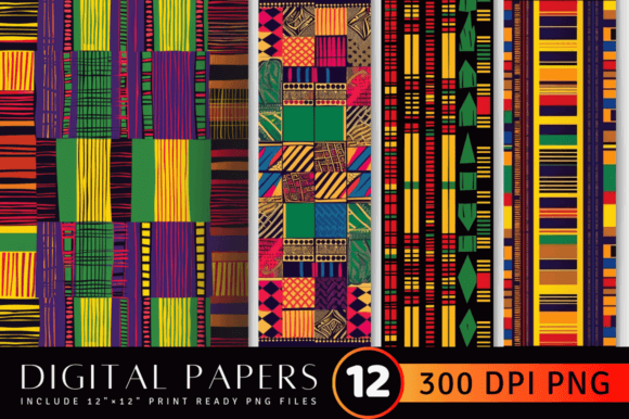 Ornate African Kente Fabric Digital Paper: A Designer's Guide