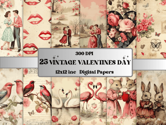 Timeless Romance: Using Vintage Valentine's Day Digital Paper