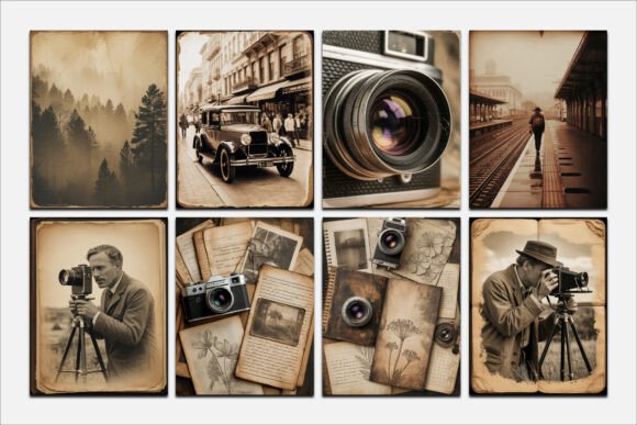 Timeless Textures: Using Vintage Photography Ephemera Papers