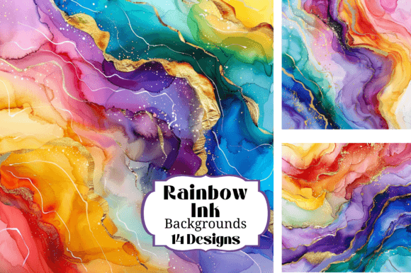 Unleash Vibrant Creativity with Bright Rainbow Alcohol Ink Watercolor