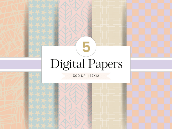 Unlock Soft Elegance with Pastel Pattern Digital Papers