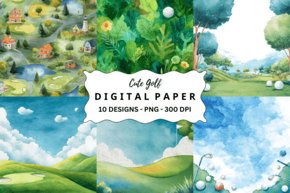 Watercolor Cute Golf Background: A Fresh Take on Sports Aesthetics