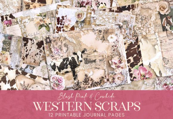 Western Scraps Cowhide Pattern Sampler: A Versatile Design Asset